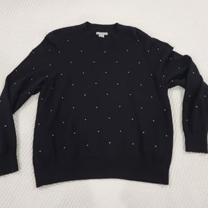 Metal pearl sweater